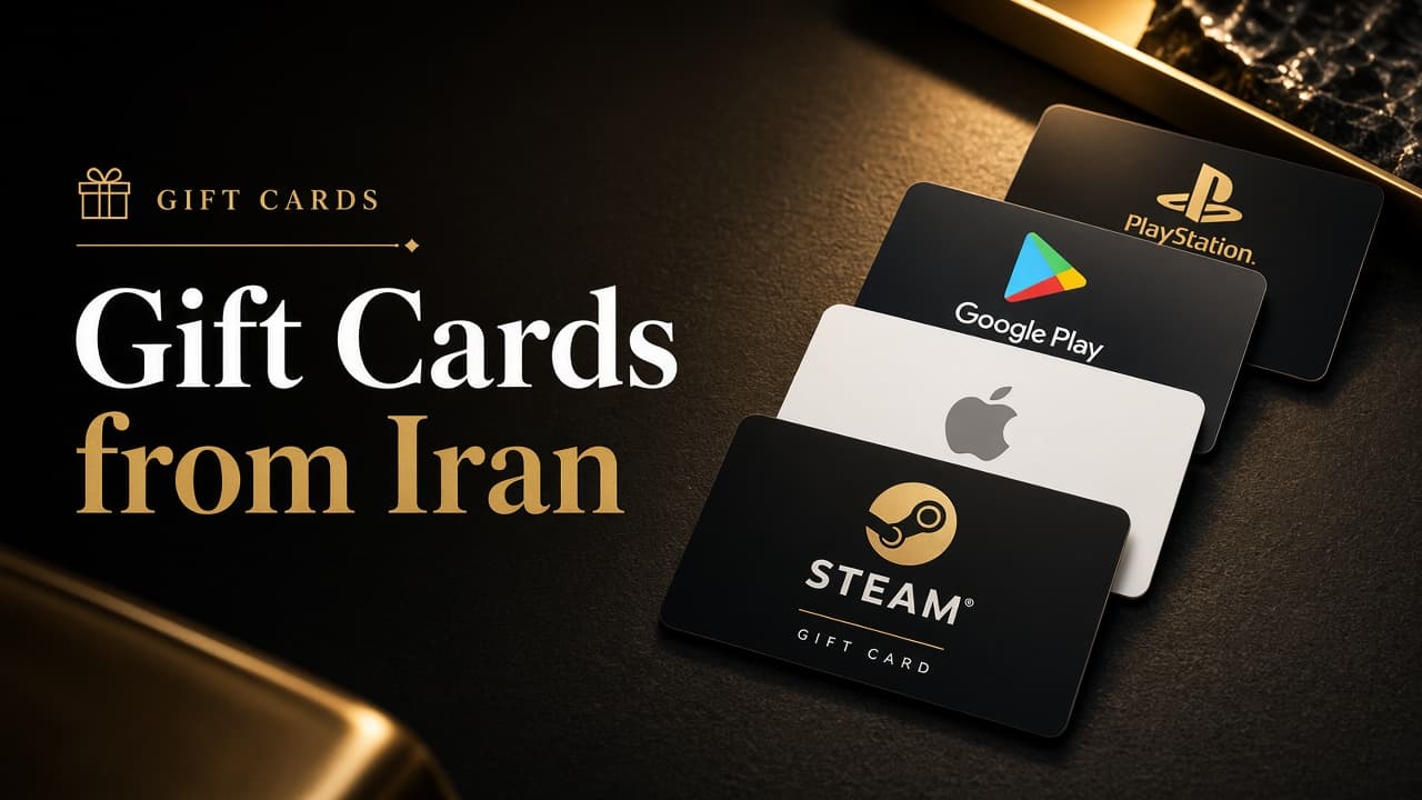 خرید گیفت کارت از ایران؛ استیم، اپل، گوگلپلی، پلیاستیشن و… بدون ویزا کارت