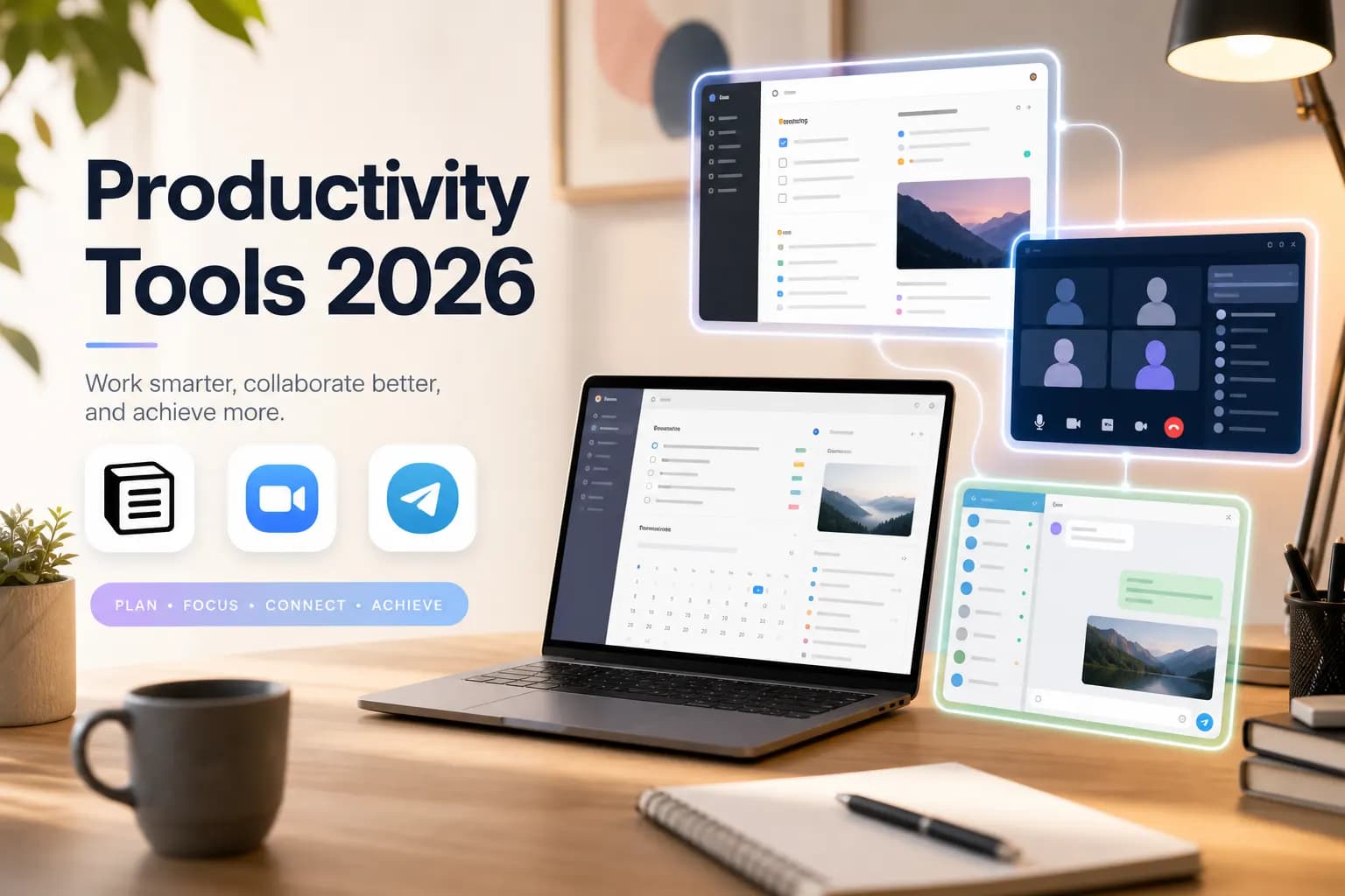 بهترین ابزارهای بهرهوری و دورکاری برای ایرانیها در ۲۰۲۶؛ راهنمای Notion، Zoom Pro و Telegram Premium