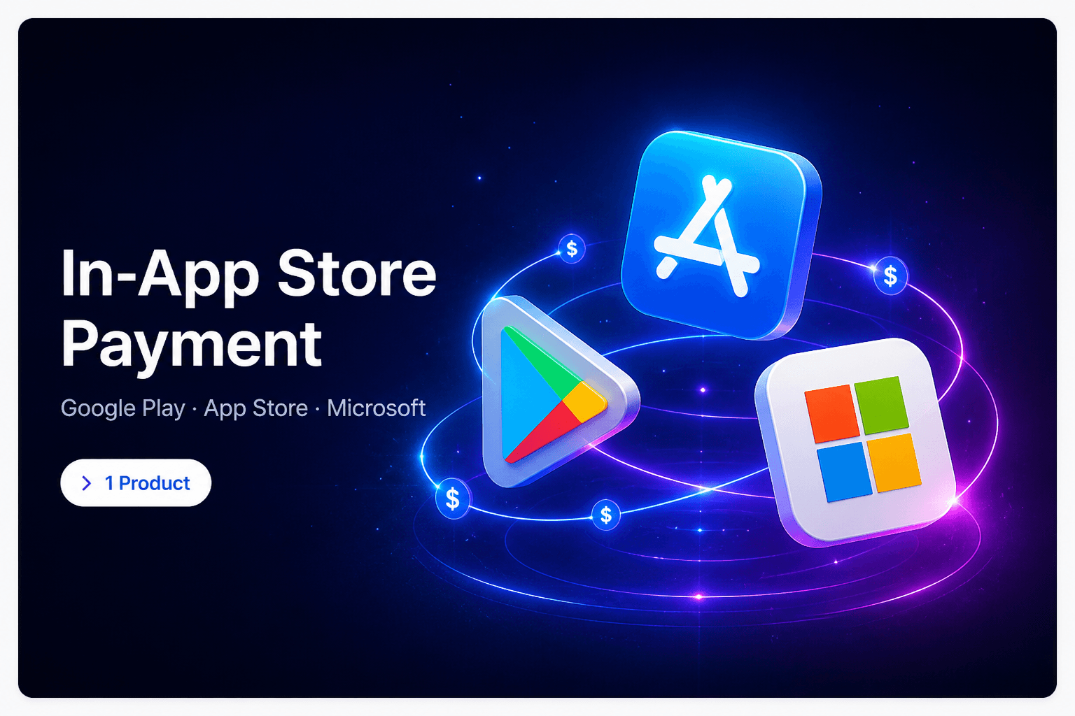 پرداخت درونبرنامهای Google Play / App Store / Microsoft